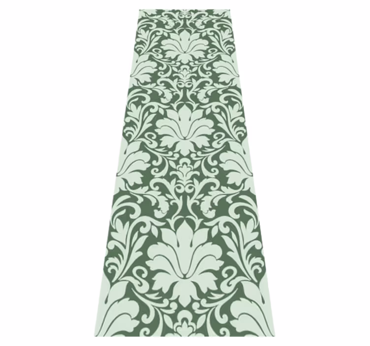Esmerald ornamental green bedroom vinyl rug - TenStickers