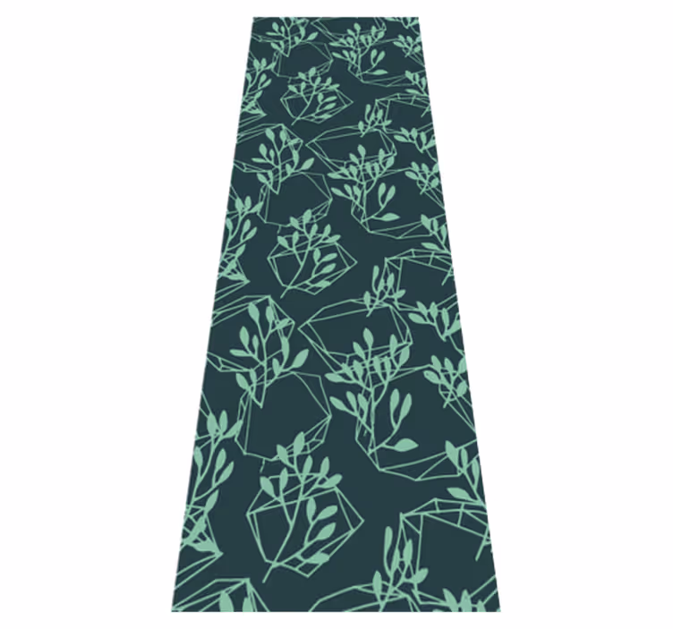 Green vintage plants bedroom vinyl rug - TenStickers