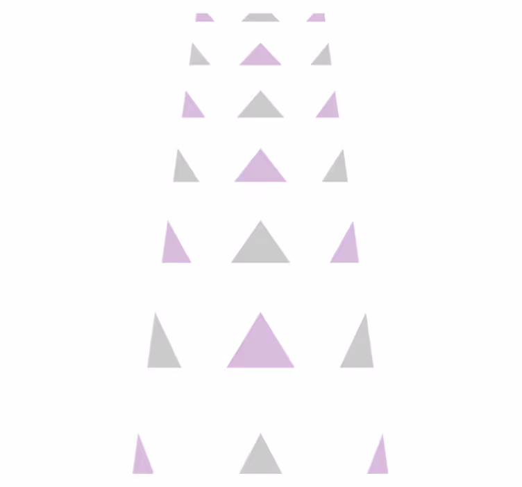 Bedroom vinyl rug in gray and purple triangles - TenStickers