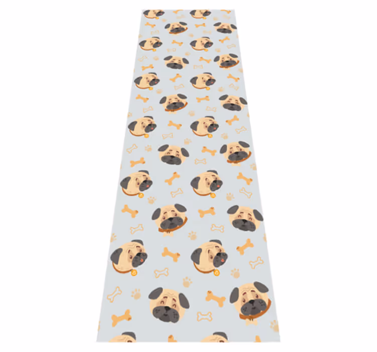 Bedroom vinyl rug with british bulldog puppy pattern - TenStickers