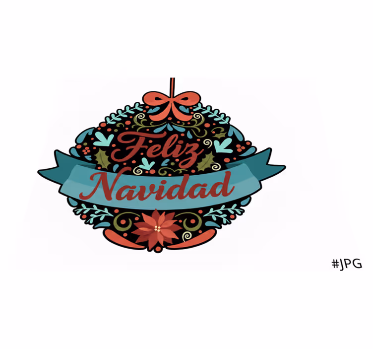 Feliz navidad bedroom vinyl rug - TenStickers