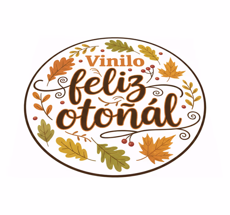 Bedroom vinyl rug autumn happy vinyl - TenStickers