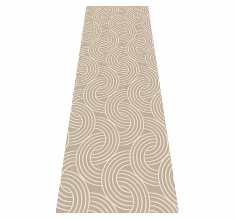 Scandinavian vinyl rug with beige minimalistic pattern - TenStickers