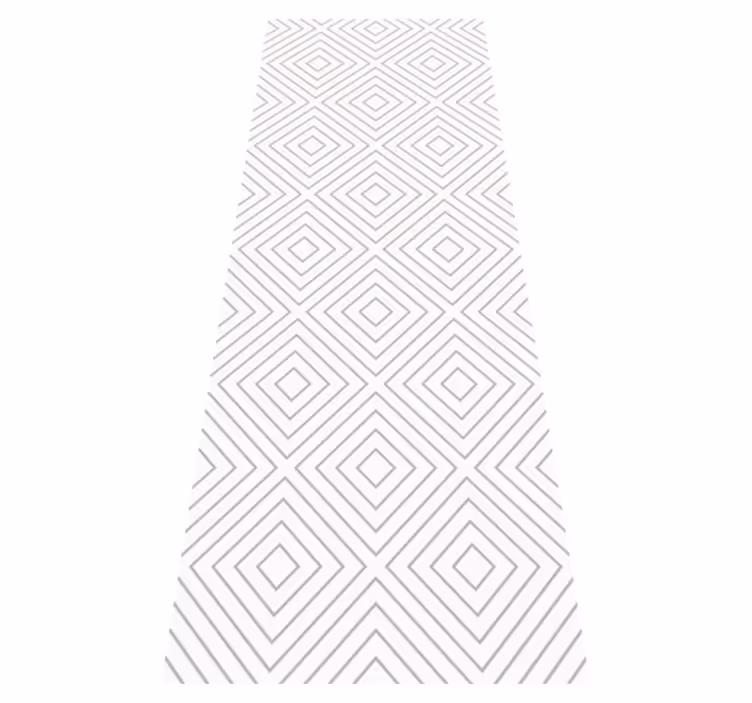 Scandinavian vinyl rug in white with gray squares - TenStickers