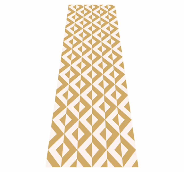 Scandinavian vinyl rug in nordic geometric yellow - TenStickers