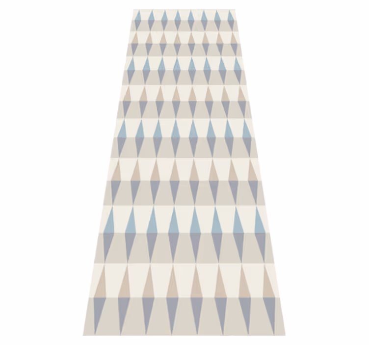 Scandinavian vinyl rug in nordic geometric blue sky - TenStickers