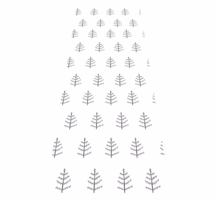 Scandinavian vinyl rug with gray minimalist tree design - TenStickers