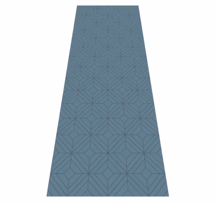 Scandinavian vinyl rug in gray diamond pattern - TenStickers