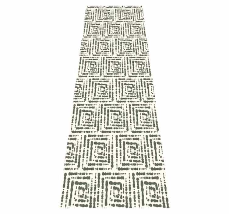Scandinavian vinyl rug in green japandi design - TenStickers