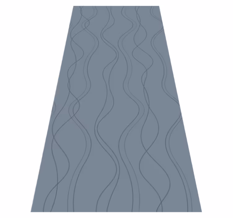 Scandinavian vinyl rug in blue art pattern - TenStickers