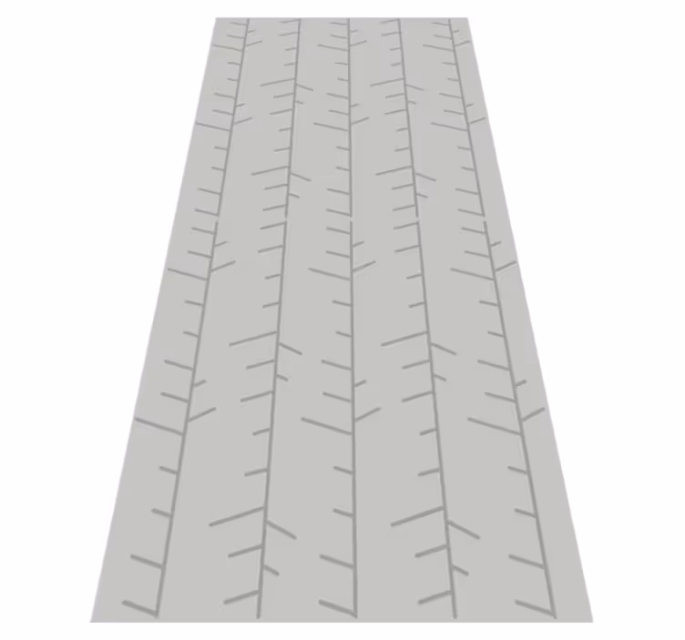 Scandinavian vinyl rug in gray vertical lines - TenStickers