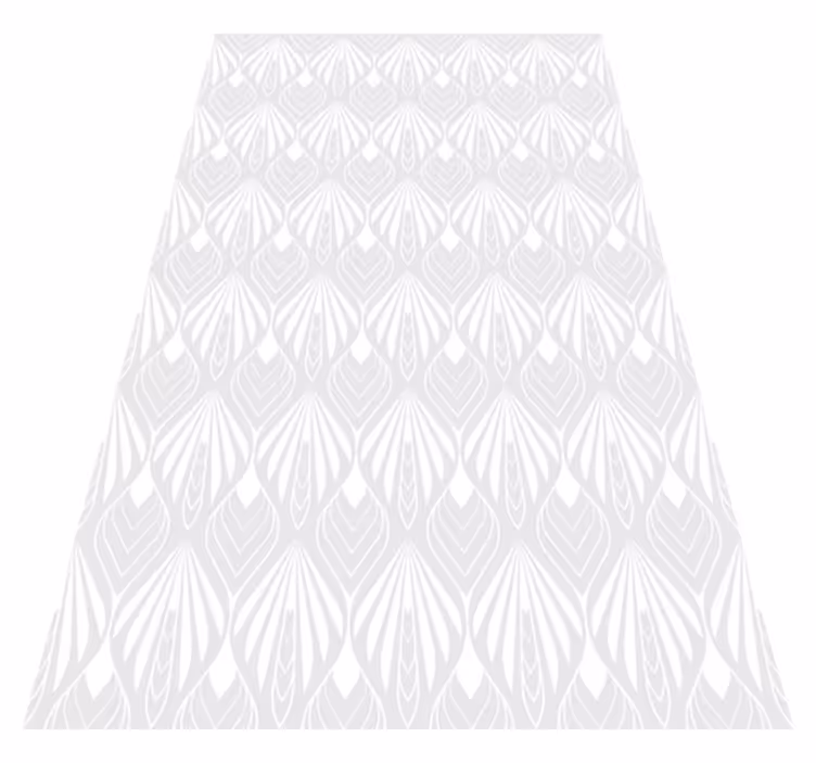 Scandinavian vinyl rug with white and grey leaf design - TenStickers
