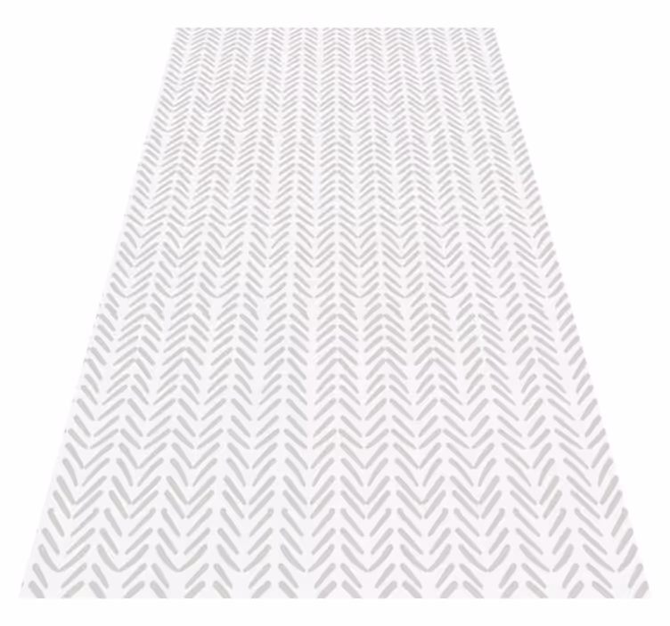 Scandinavian vinyl rug in grey abstract zigzag lines - TenStickers