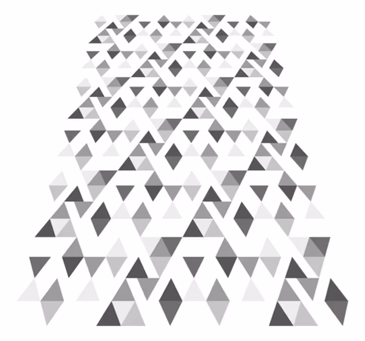Scandinavian vinyl rug in light grey and white triangles - TenStickers