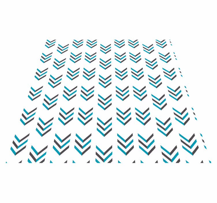 Scandinavian vinyl rug in blue arrows design - TenStickers