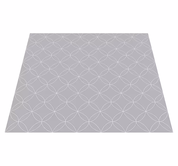 Scandinavian vinyl rug in grey geometric florals - TenStickers