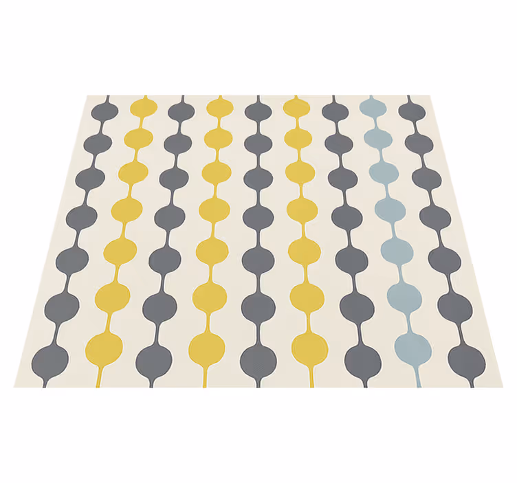 Scandinavian vinyl rug with vibrant hanging circles - TenStickers