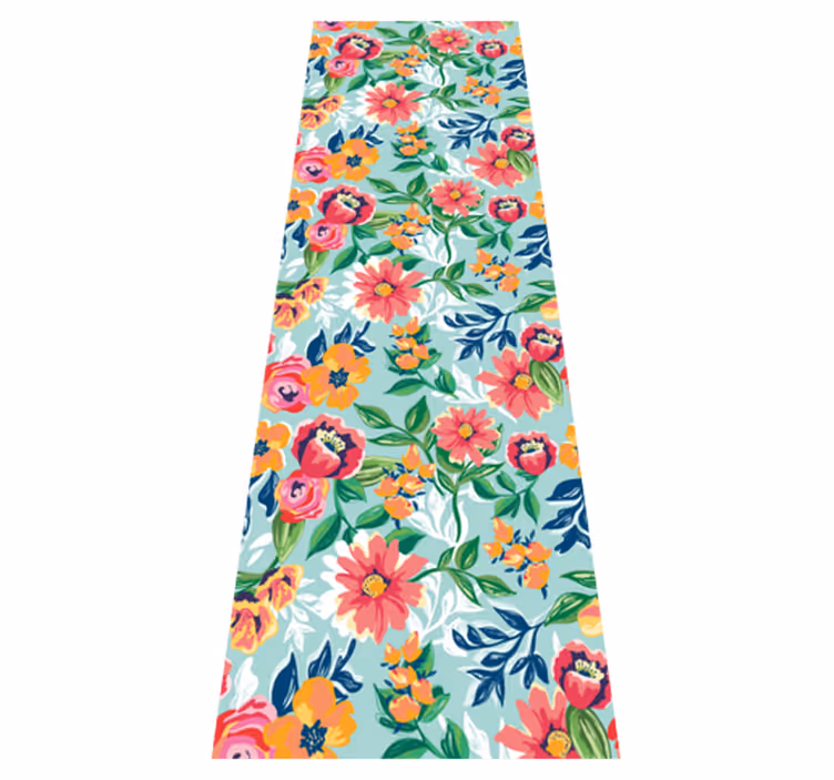 Nature vinyl rug in vibrant wild design - TenStickers