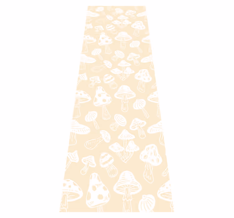Nature vinyl rug with beige mushroom designs - TenStickers