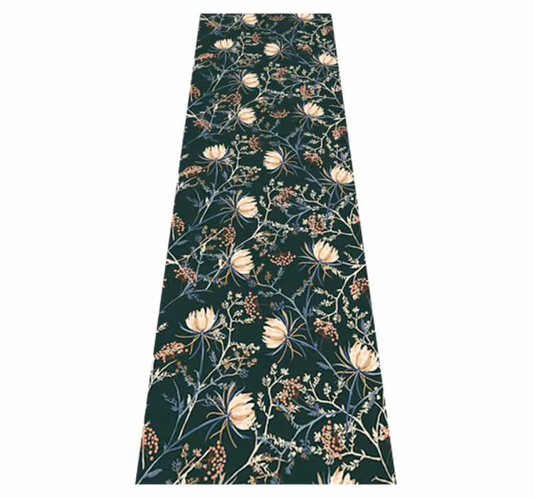 Nature vinyl rug in restore emerald style - TenStickers
