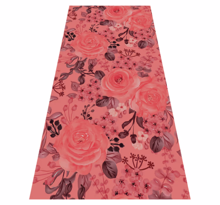 Nature vinyl rug harmony flowers - TenStickers