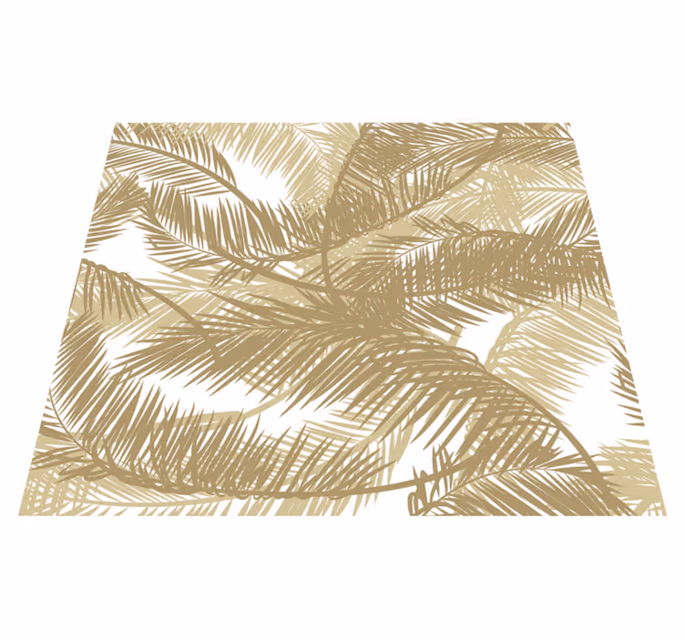 Nature vinyl rug tropical golden palm trees - TenStickers