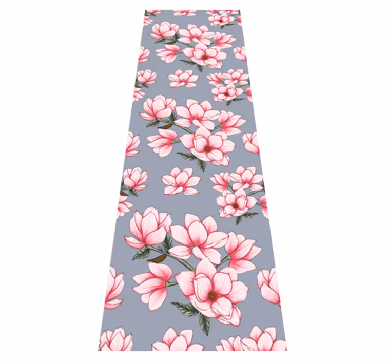 Three beautiful magnolia flowers nature vinyl rug - TenStickers