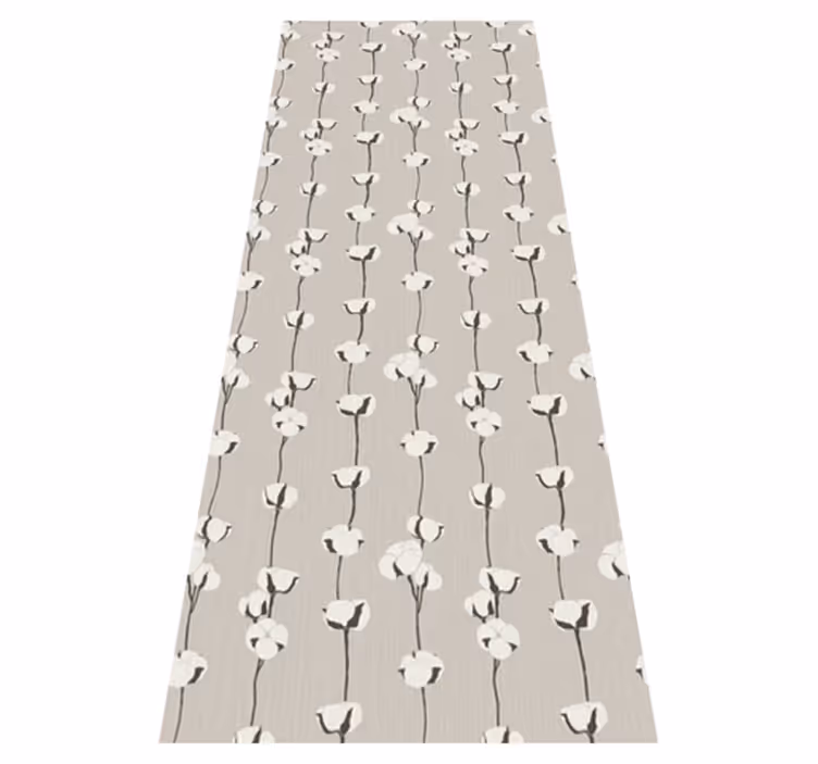 Nature vinyl rug new nostalgia cotton flowers - TenStickers