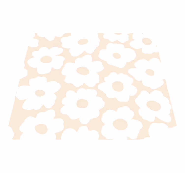 Nature vinyl rug white poppy rug - TenStickers