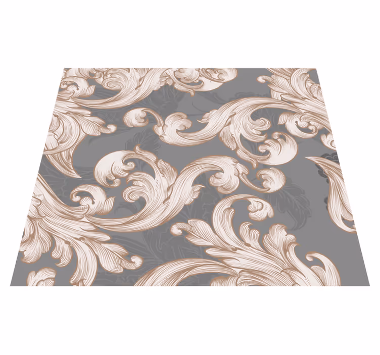 Vintage vinyl rug - gray beauty wallpaper - TenStickers