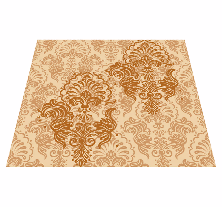 Vintage vinyl rug with an old warm faded pattern - TenStickers