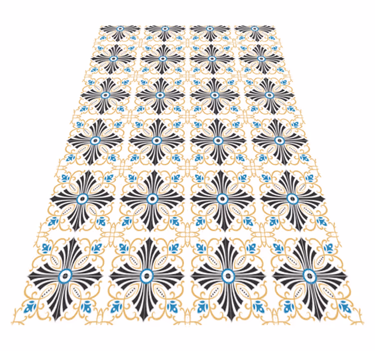 Vintage vinyl rug with classic spiral design - TenStickers