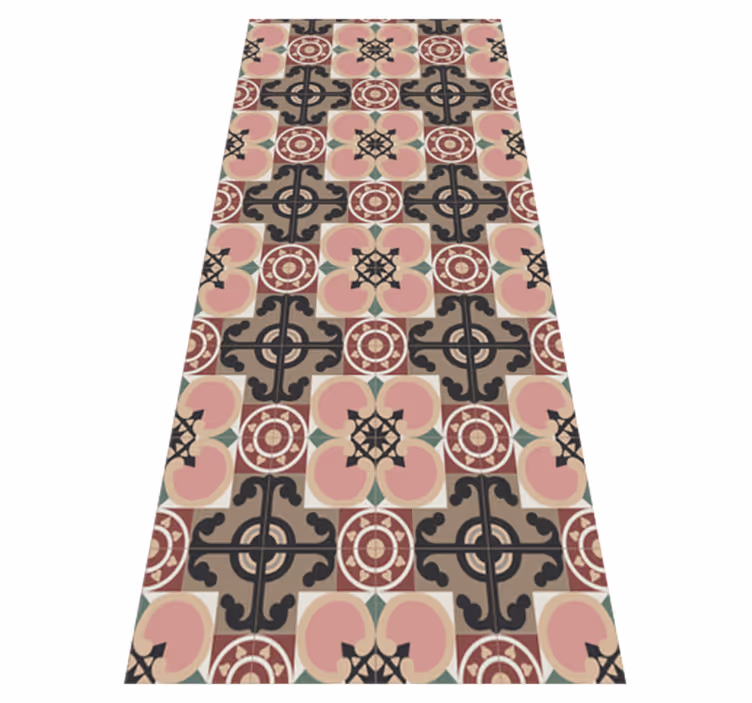Vintage vinyl rug with toledo tiles design - TenStickers