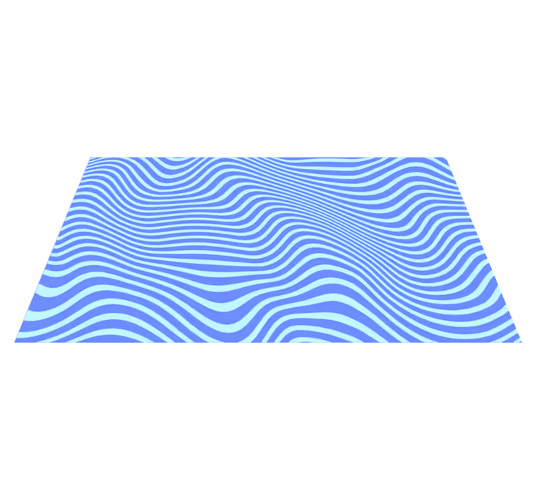 Vintage vinyl rug in light blue and purple lines - TenStickers