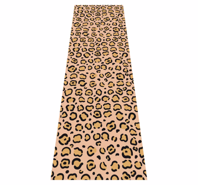 Animal vinyl rug in pastel leopard print - TenStickers