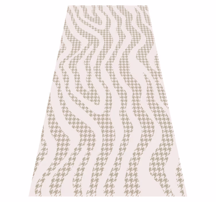 Animal vinyl rug beige irregular zebra pattern - TenStickers