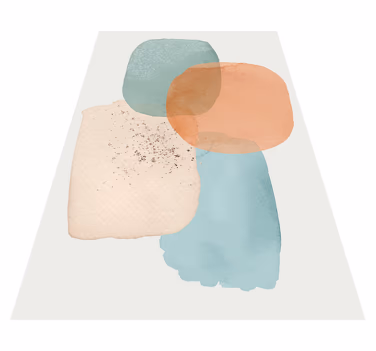 Modern vinyl rug in earthy minimalist design - TenStickers