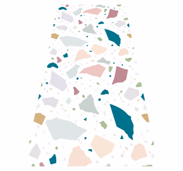 Textured vinyl rug with mediterranean terrazzo design - TenStickers