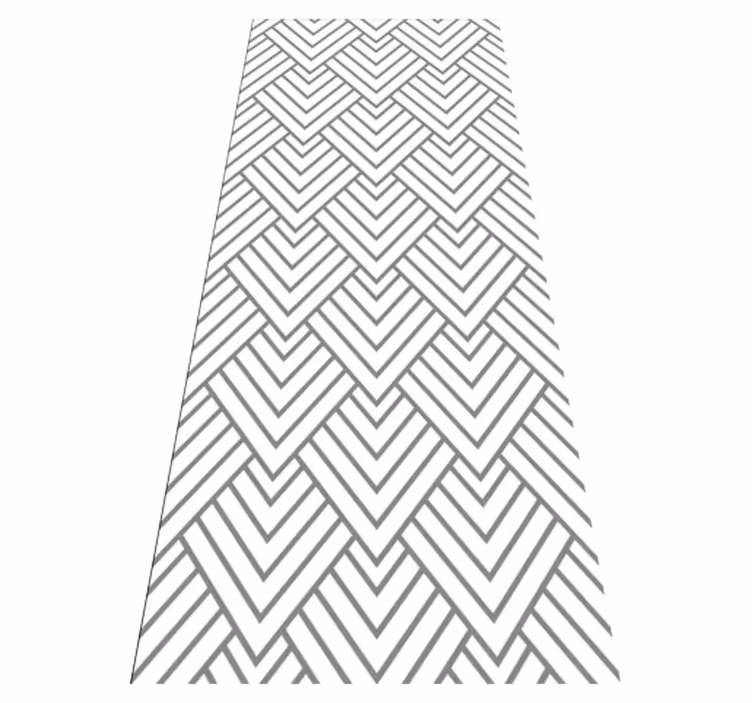 Textured vinyl rug with geometric white triangle pattern - TenStickers