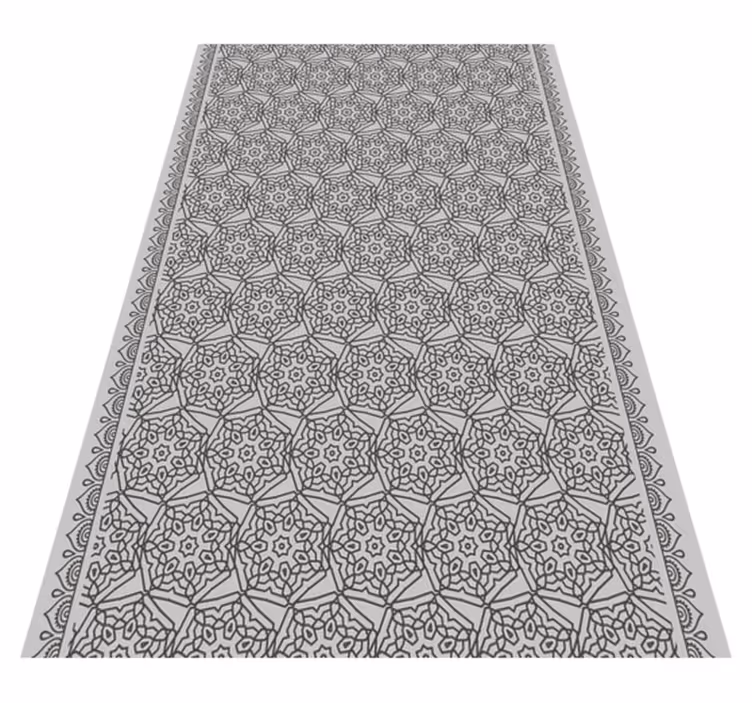 Textured vinyl rug in abstract arabic tile style - TenStickers