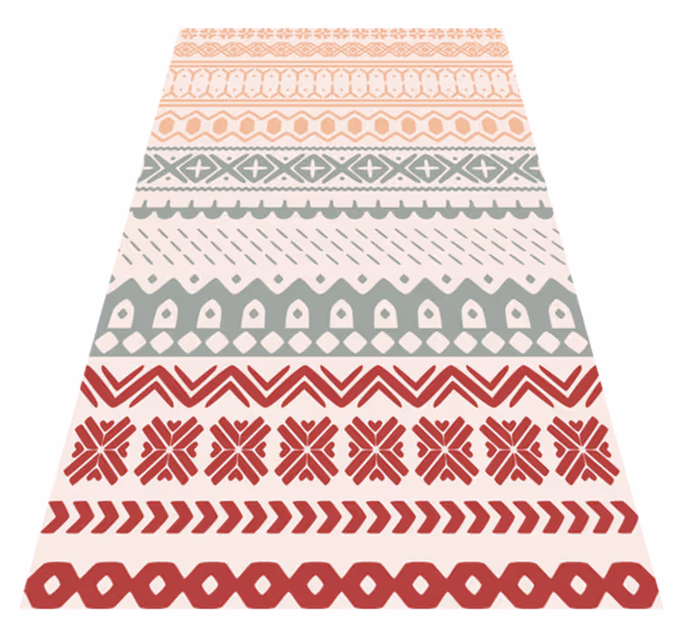 Textured vinyl rug in vintage viking pattern - TenStickers