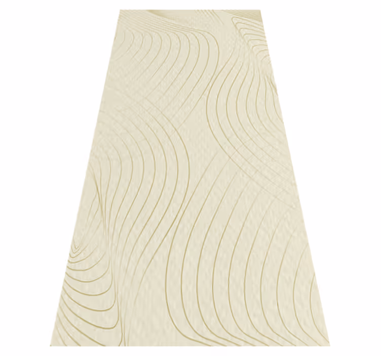 Textured vinyl rug curves japandi - TenStickers