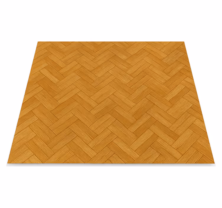 Textured vinyl rug with interlocking oak parquet design - TenStickers
