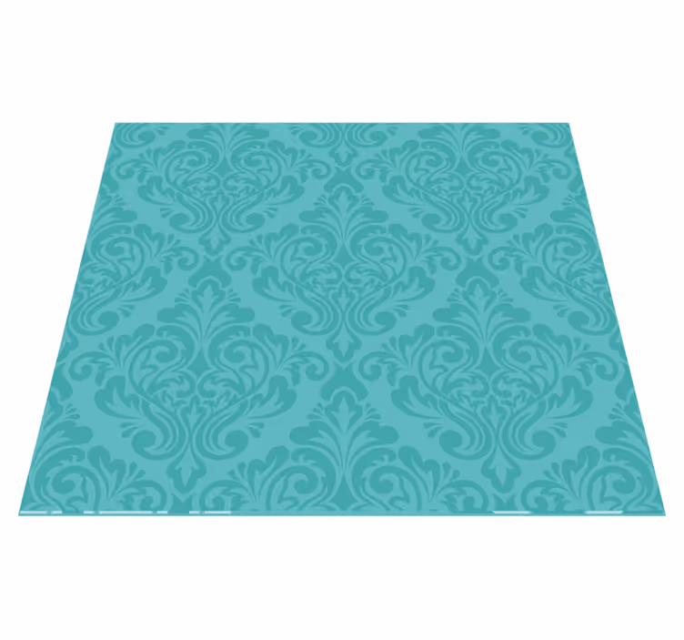 Vintage vinyl rug in classic damask design - TenStickers