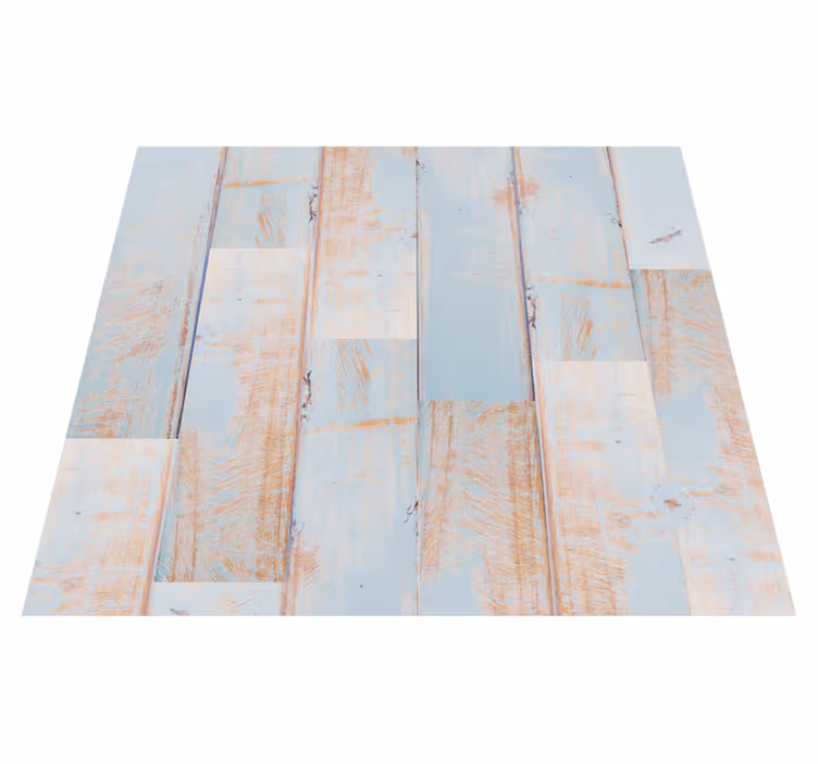 Textured vinyl rug distressed wood planks design - TenStickers