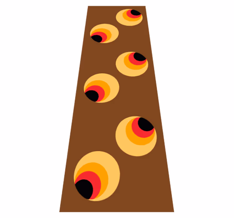 Vintage vinyl rug with pop eyeballs design - TenStickers