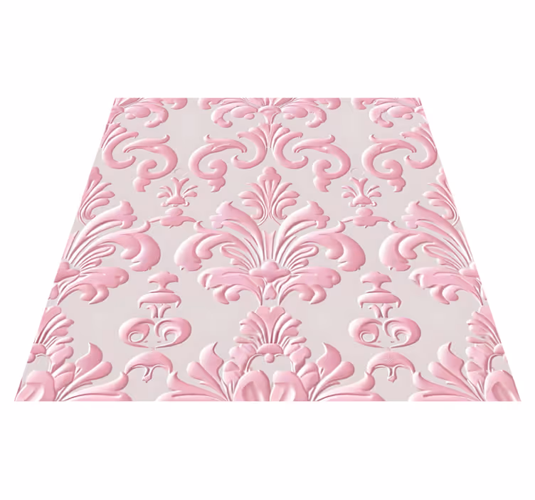 Vintage vinyl rug with pink pattern - TenStickers