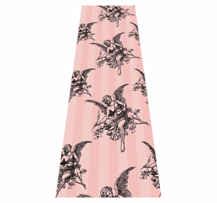 Vintage vinyl rug in toile de jouy art design - TenStickers
