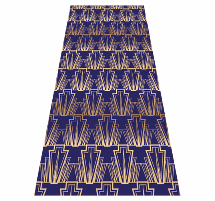 Vintage vinyl rug with gradient gold pattern - TenStickers