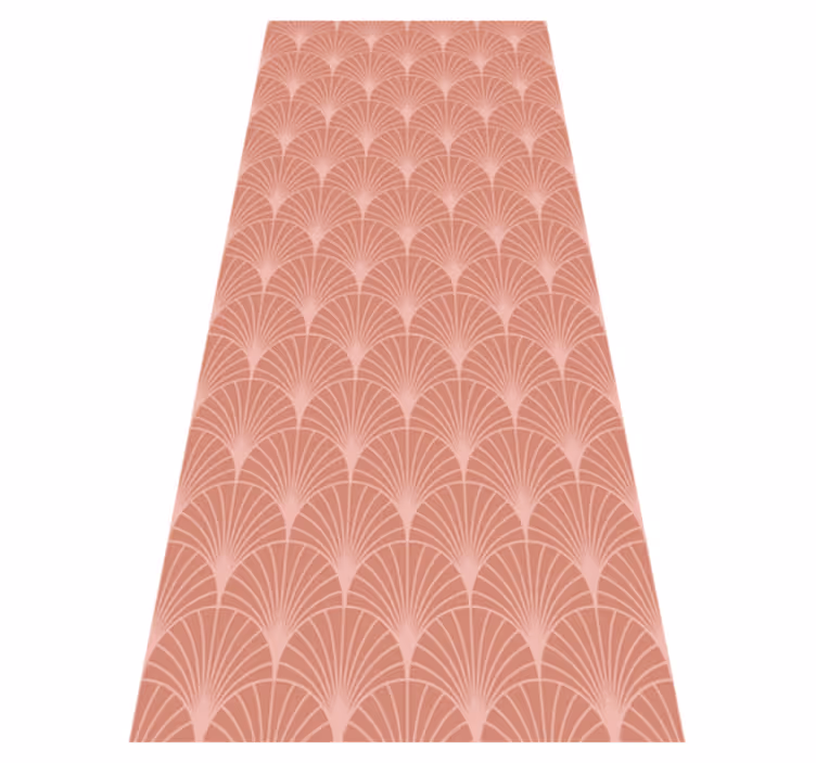 Vintage vinyl rug with rose gold palm pattern - TenStickers